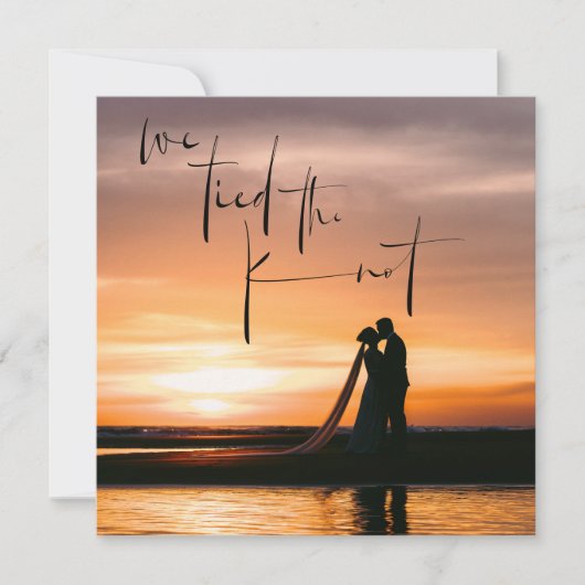 Tied the Knot Photo Elopement Aankondiging (Voorkant)