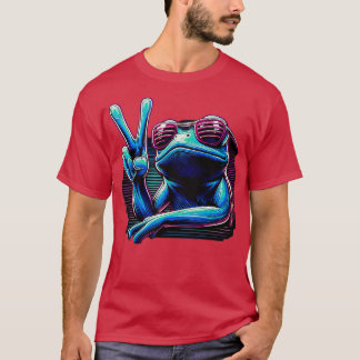 TieDye Cool Frog Hippie 4 T-shirt