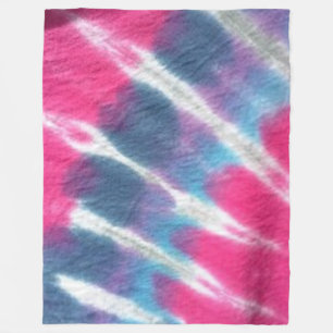 tiedye fleece blanket    largepink deken