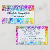 Tiedye Hippie Wavy Rainbow-effect Visitekaartje (Voorkant / Achterkant)