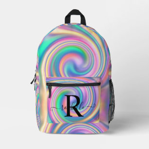 Tiedye Holografische Psychedelische Coole Tienerkl Bedrukte Rugzak
