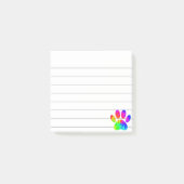 Tiedye hondenpootafdruk grafisch gevoerd 3x3 post-it® notes (Voorkant)