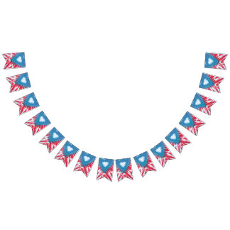 tiedye - partij bundelbanner puerto rico flag vlaggetjes