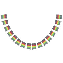 Tiedye partij bunting banner Rasta 2