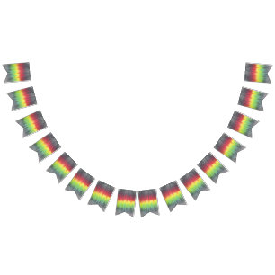 Tiedye partij bunting banner Rasta 2