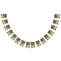 Tiedye party bunting banner Rasta 1