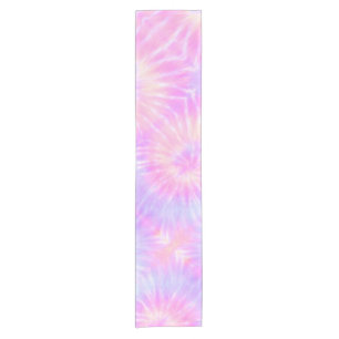 Tiedye Pastel Rainbow Spiral Hippie Tie Dye Korte Tafelloper