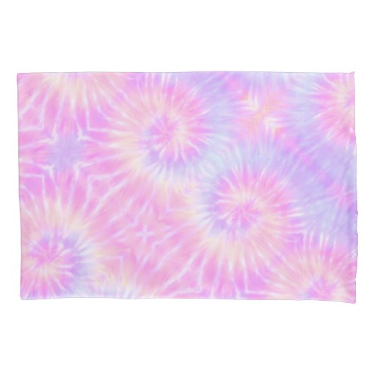 Tiedye Pastel Rainbow Spiral Hippie Tie Dye Kussensloop (Voorkant)