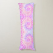 Tiedye Pastel Rainbow Spiral Hippie Tie Dye Lichaamskussen (Voorkant Verticaal)