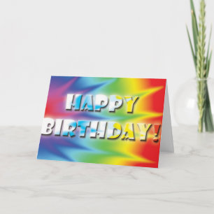 Tiedye verjaardagskaart kaart