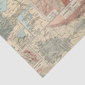 Tieflander Atlas Map Tissuepapier (Detail)