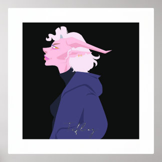 Tiefling Character Folie Afdrukken