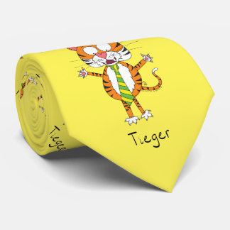 Tieger Tiger Big Cat Funny Mannen Stropdas