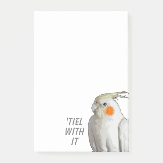 Tiel / Ermee omgaan Huisdier Cockatiel Vogel Taken Post-it® Notes (Voorkant)