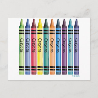 Tien Crayons Briefkaart