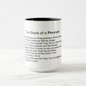 Tien Doelen van een Pessimist Mok (Midden)