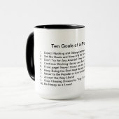 Tien Doelen van een Pessimist Mok (Voorkant links)