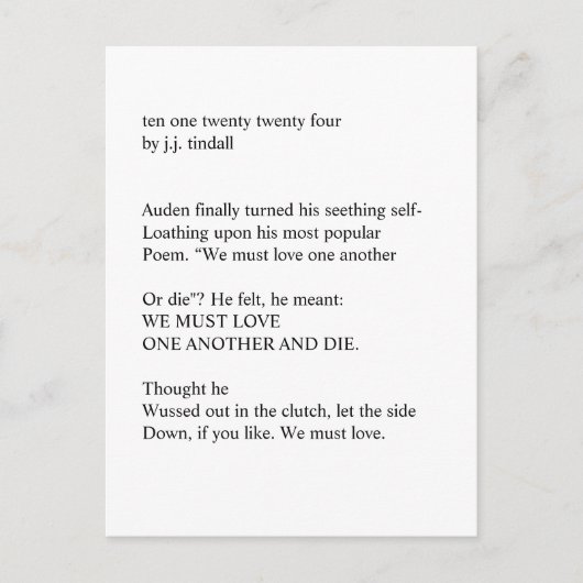 tien een vierentwintig Briefkaart (Voorkant)