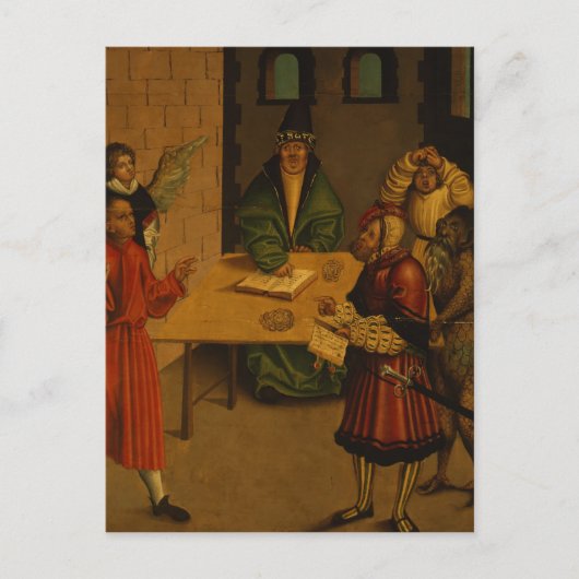 Tien geboden, 1516 briefkaart (Voorkant)