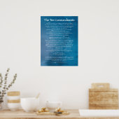 Tien geboden Blue Poster (Keuken)