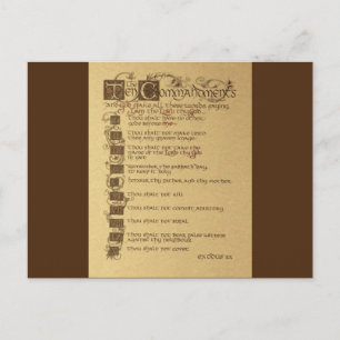 tien geboden briefkaart