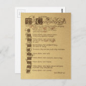 tien geboden briefkaart (Voorkant / Achterkant)