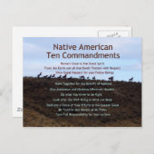 Tien geboden briefkaart (Voorkant / Achterkant)