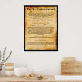 Tien geboden - Brown Poster (Keuken)