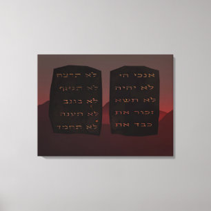 Tien geboden canvas afdruk