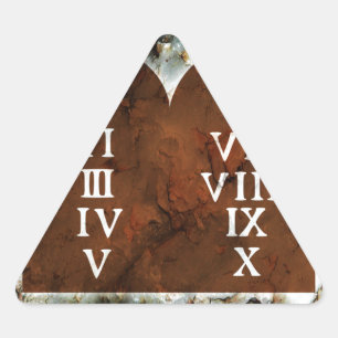 Tien geboden driehoek sticker