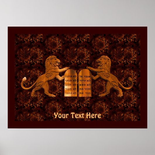 Tien Geboden en Lions Poster (Voorkant)