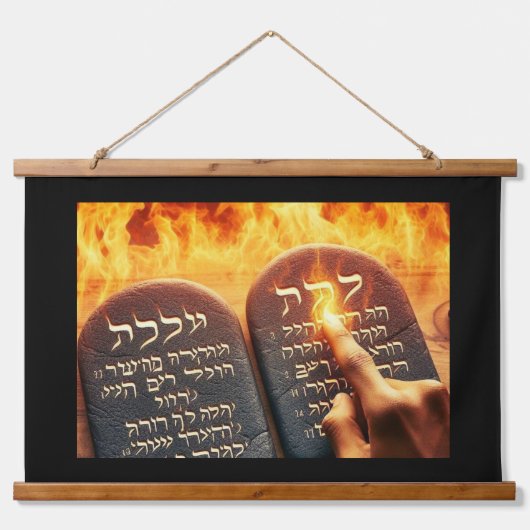 Tien geboden hangend wandkleed (Voorkant)