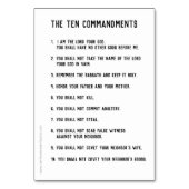 Tien Geboden Kaart (Achterkant)