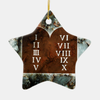 Tien geboden keramisch ornament