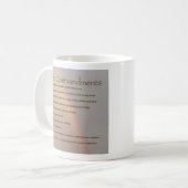 Tien geboden koffiemok (Voorkant links)