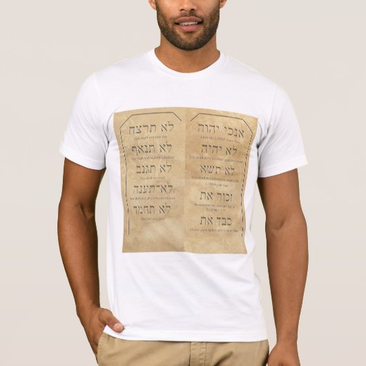 Tien geboden Mannen Basic Bella Canvas T T-shirt (Voorkant)