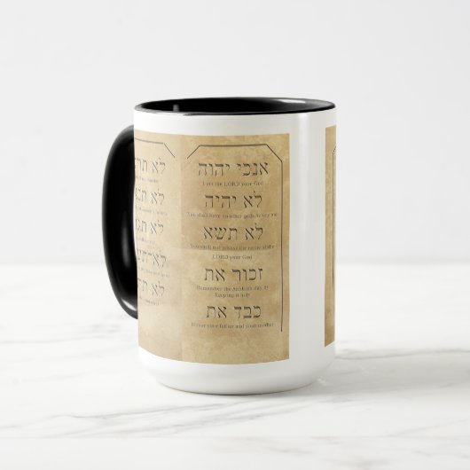 Tien Geboden Mok Rechts- en Linkerzijde Afbeelding (Voorkant links)