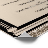 Tien geboden op parchment Art Deco Arch Scroll Poster (Hoek)