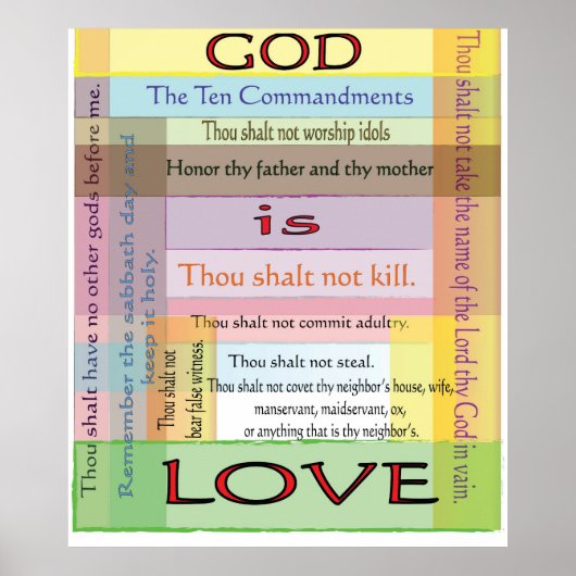 Tien geboden poster (Voorkant)