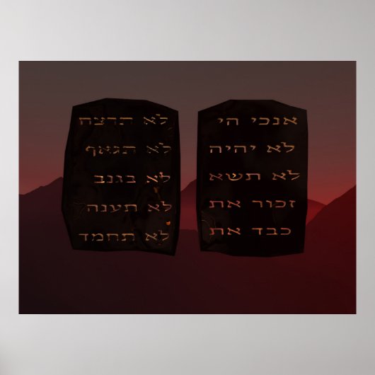 Tien geboden poster (Voorkant)