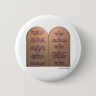 Tien geboden ronde button 5,7 cm