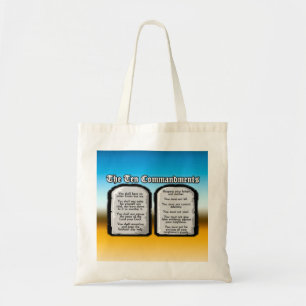 Tien geboden van de Heilige Bijbel, Gods wet Tote Bag