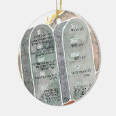 Tien gebogen Stone Tablets Jesse Tree Keramisch Ornament (Links)