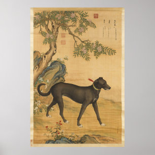 Tien Geliefde Honden - Xuezhualu (Chinese windhond Poster