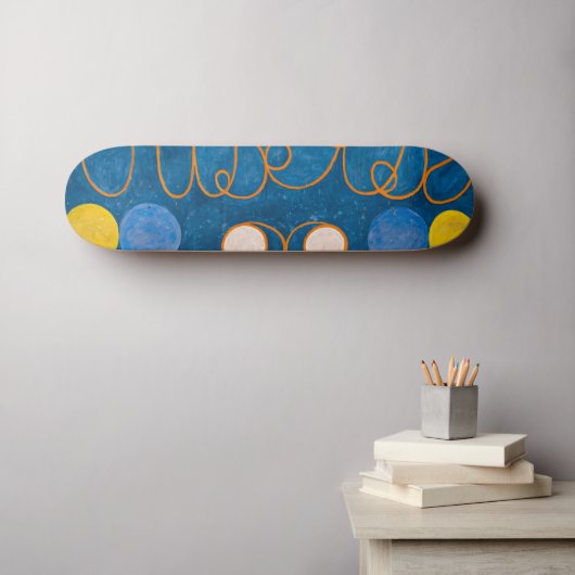 Tien grootste, nr. 1, Kindertijd | Hilma af Klint Skateboard (Muurkunst (Horizontaal))