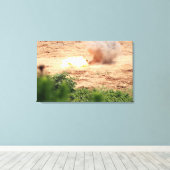 Tien halve pond blokken van TNT Canvas Afdruk (Insitu (Houten vloer))