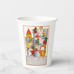 TIEN HEREN EEN SPRINGPAPIEREN BEKER