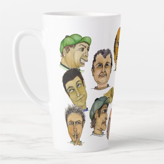 Tien Hilarious Funny jongens op een 17 oz. Latte Mok (Links)