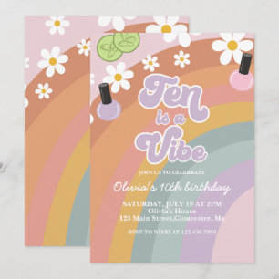 Tien is een sfeer Spa Regenboog 10e verjaardag Kaart