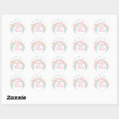 Tien is een Vibe Retro Summer Rainbow Ronde Sticker (Vel)